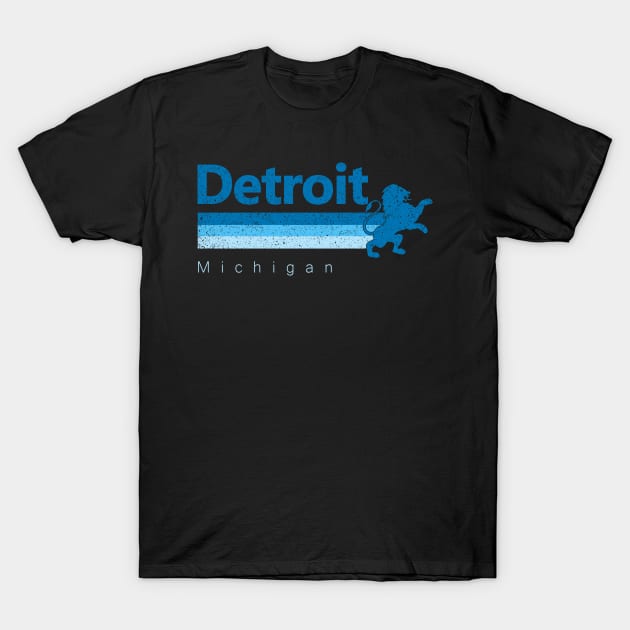 Vintage Detroit Football Retro Michigan At Sunday Gameday T-Shirt by boxersettle